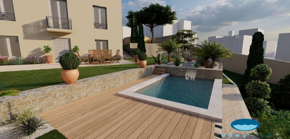 Etude 3D d'un jardin de 800m² à Sainte Foy-lès-Lyon