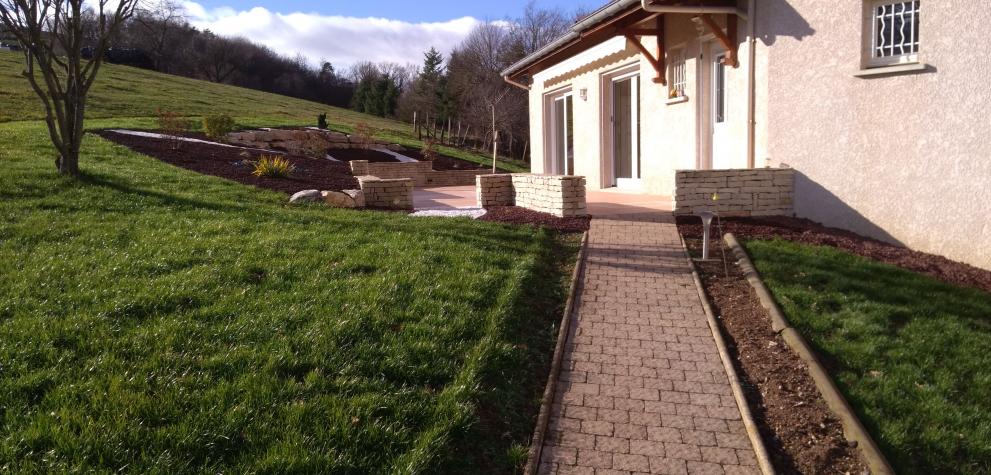 Création d'une terrasse paysagère